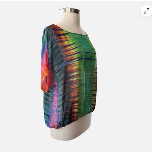 Vince Camuto Sheer Tie Dye Top Size L D Sheer Tie Dye Top Size 3X NEW WITH TAG! - Picture 5 of 7